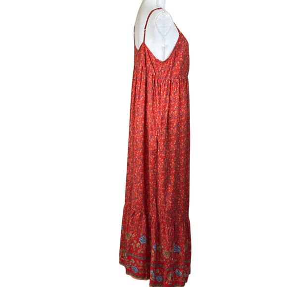 Natural LIfe Zoe red/blue wide leg jumpsuit, effortless, travel, bohemian, beach - Picture 2 of 7